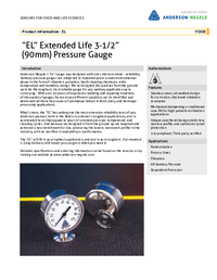 Thumbnail of document Data Sheet - EL Pressure Gauge